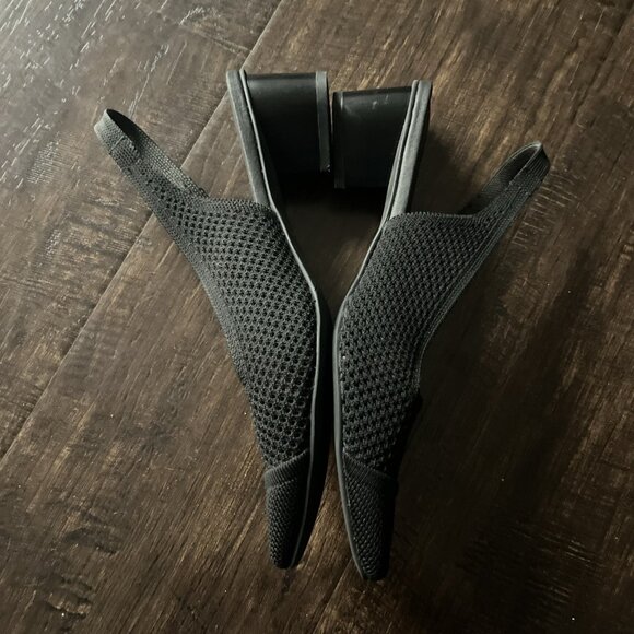 Vivaia Leah Pro Pointed-Toe Slingback Sandals Size 39 US 9 Black - Picture 3 of 9